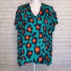 CAbi Leopard Print Blouse